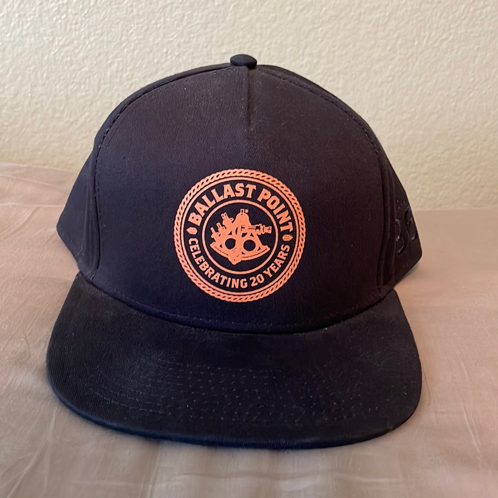 Ballast point brewing company 20 year anniversary snap back hat